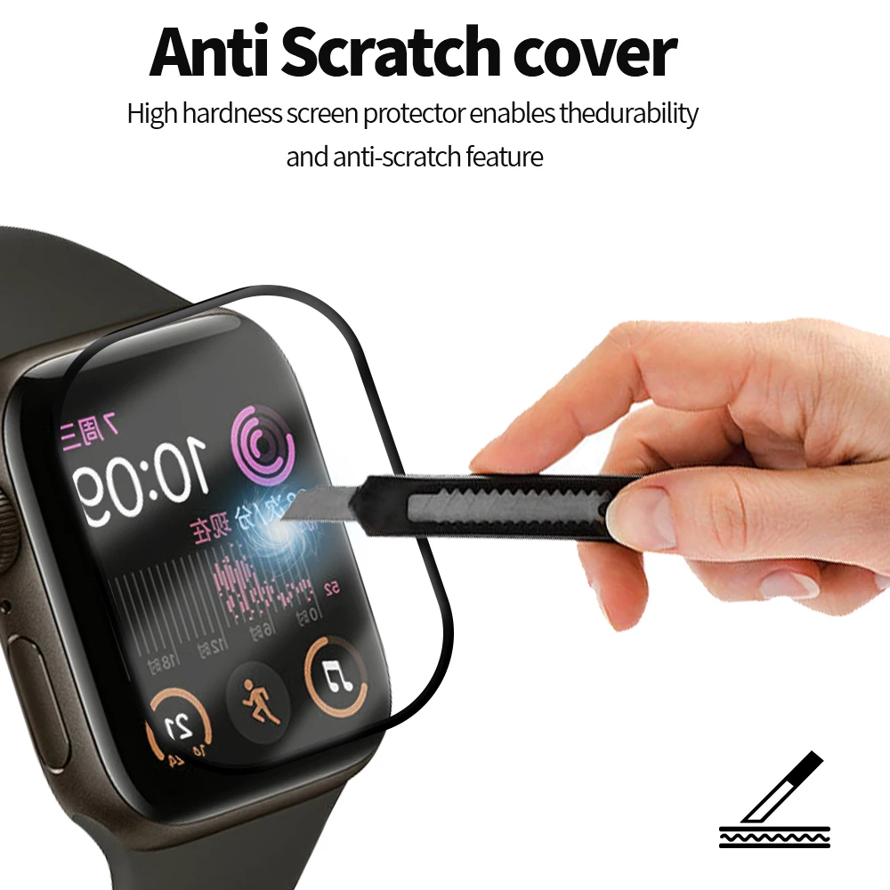 Ochraniacz ekranu Smartwatch do zegarka iWatch Series 10 42MM 46MM 49MM Pełne zakrzywione ochraniacze PMMA Miękkie folie, a nie szkło do zegarka iWatch 10