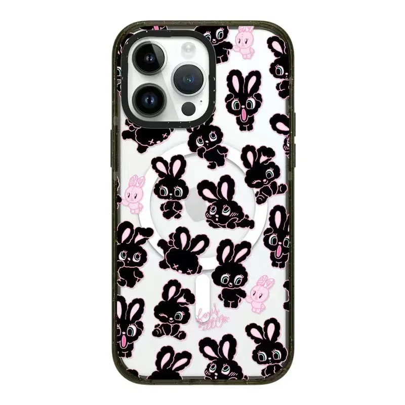 

MagSafe Acrylic Rabbit Colorful Phone Case Cover for IPhone 11 12 13 14 15 Pro Max Case for IPhone 14 Pro Max