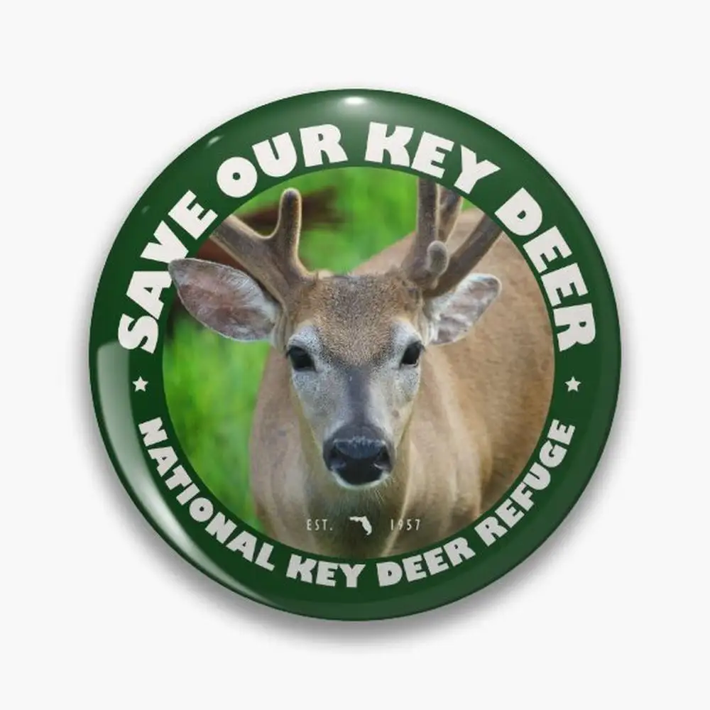 Key Deer Refuge Florida Save Our   National  Pin Buttons Brooches  Jewelry Accessory Customize Brooch Fashion Lapel Ba