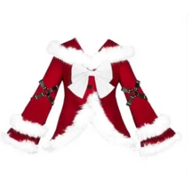

NewWomen Christmas Costumes Lolita Maid Red Dress Velvet Bunny Lingerie Xmas Santa Claus Cosplay Party Outfits New Year Costume2