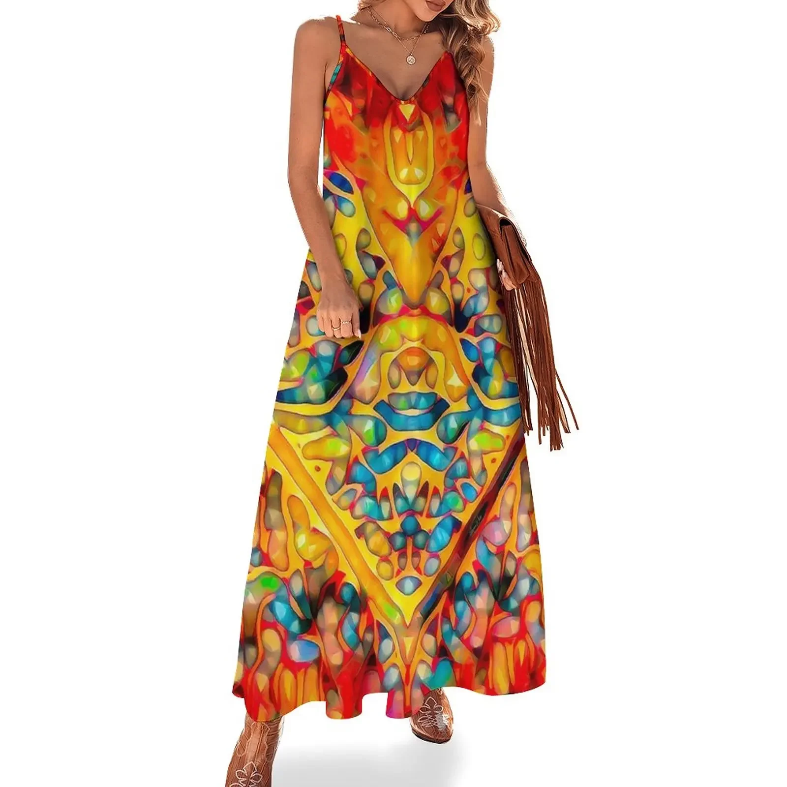 

The Magnificent Wonderful, Bright Hues and Organic Shapes Sleeveless Dress evening dress woman Evening dresses