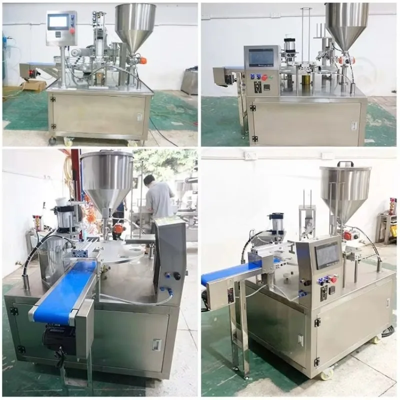 High Efficiency Rotary Cup Packaging Machine Fruit Jelly Pudding Liquid Cup Filling And Sealing Equipment Customized