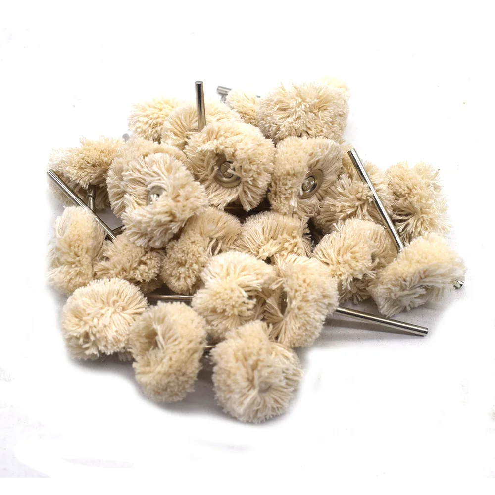 100PCS Cotton Thread Polishing Brush Buffing Wheel for Jewelry Grinding Dremel Rotary Tool