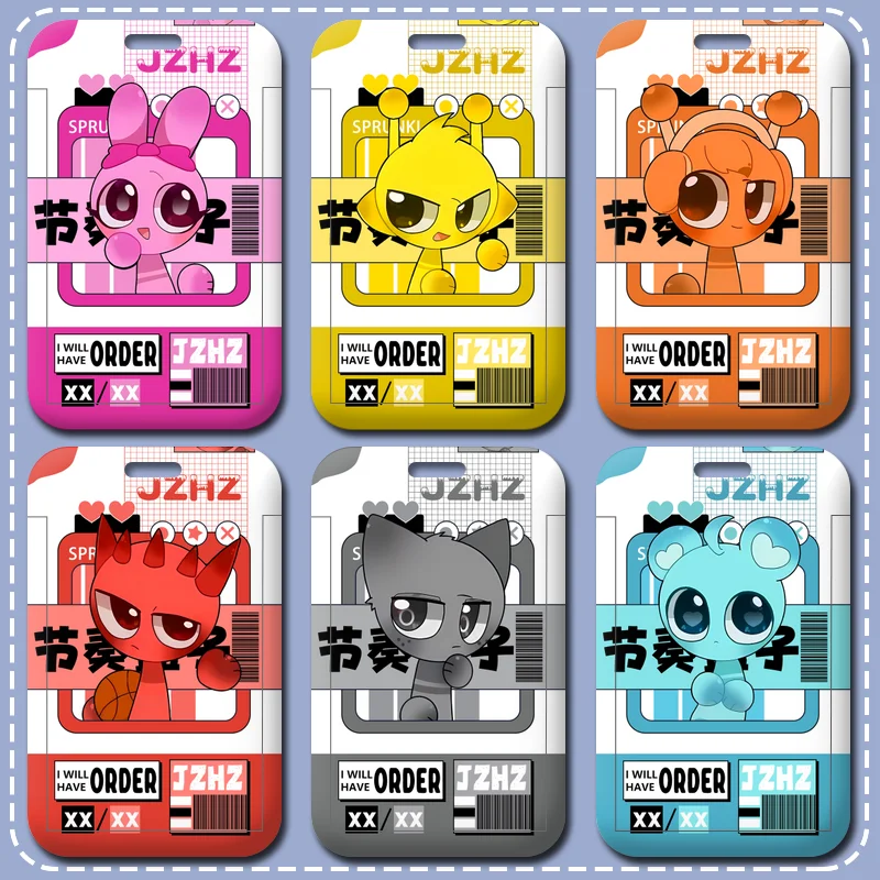 

Kawaii Sprunki мультяшный ремешок для карт, подходит для студенческого автобуса/защитного чехла для карточек еды, чехол для деловых рабочих карточек в стиле аниме