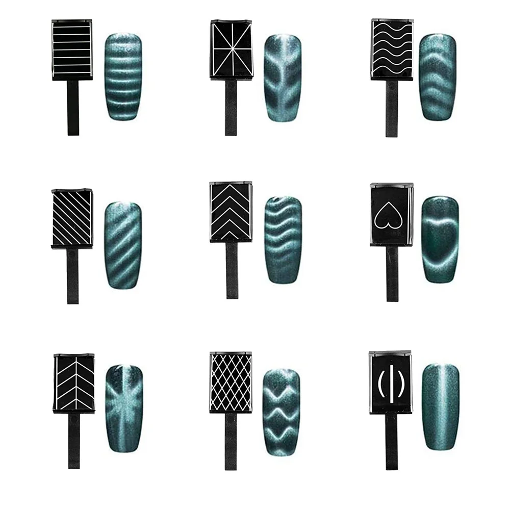 

9PCS Nail Magnet Stick Pen Set Manicure Tool for 3D Cat Eye Gel Polish Design,Perfect for DIY Nail Art Creations NAB049