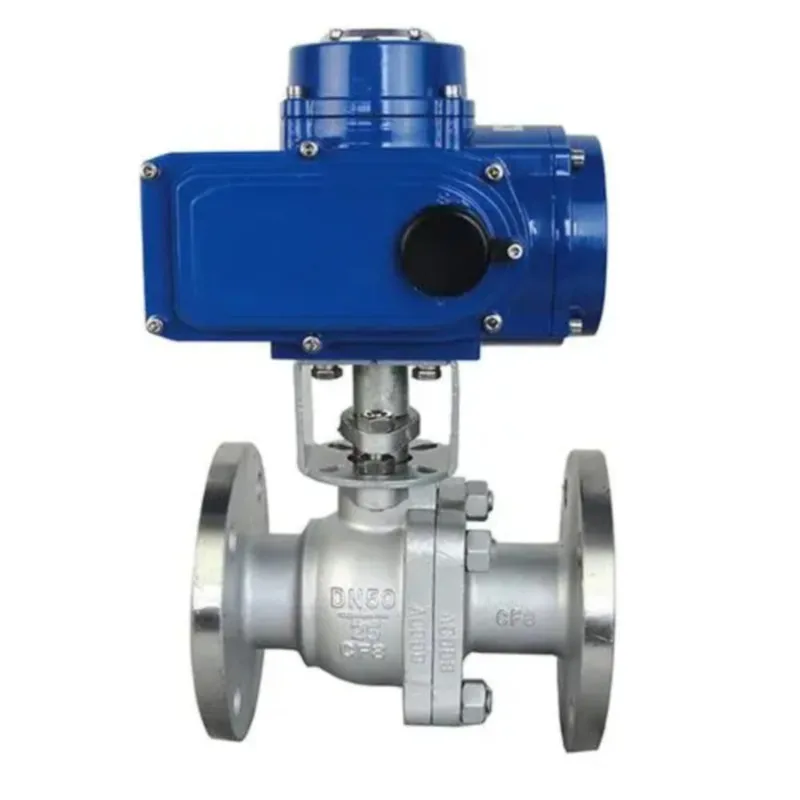 O Type DN25/32/50 24V 110V Ac Flange Water Flow Control Rotary Float Electric Motorized Actuator Ball Valve