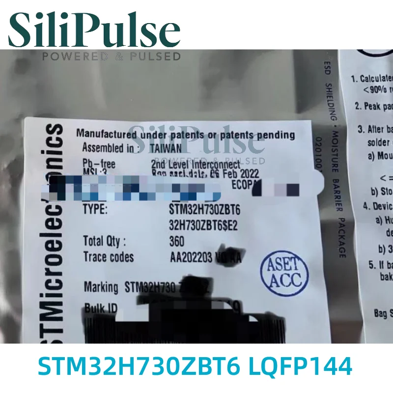 (1/5pcs) STM32H730ZBT6 LQFP-144(20x20) 100% Original In Stock IC: ARM microcontroller; 550MHz; LQFP144; STM32H730ZBT6TR