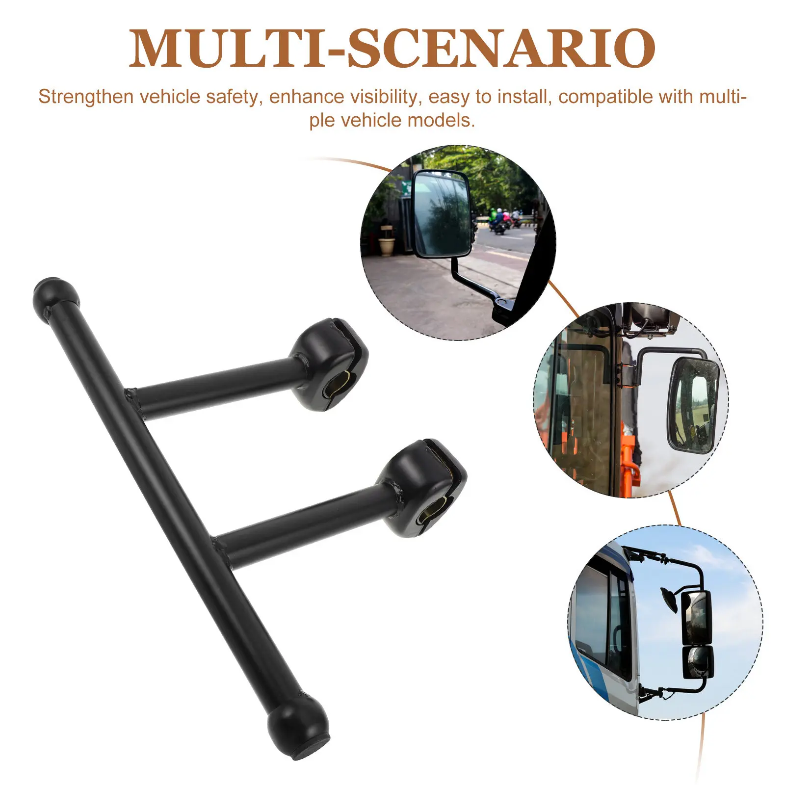 Vibration Resistant Universal Truck Mirror Bracket for Pickup Lorry Van Rv Towing Rear View Side Mirror Mount Heavy Duty Arm