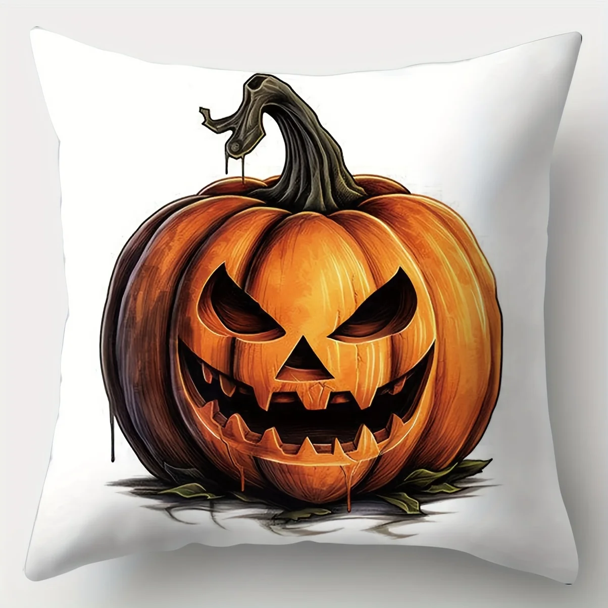 4 Piece Halloween Pillow Covers Set Spooky Pumpkin Fall Decor Gothic Haunted House Throw Pillows Seasonal Cushions Home