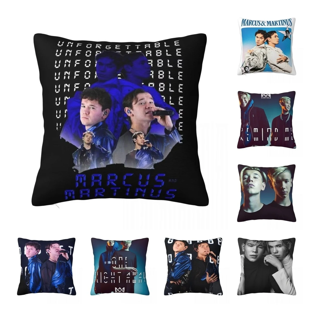 Marcus And Martinus Sweden Pillowcase Double-sided Printing Polyester Cushion Cover Gift Throw Pillow Case Cover Home Square