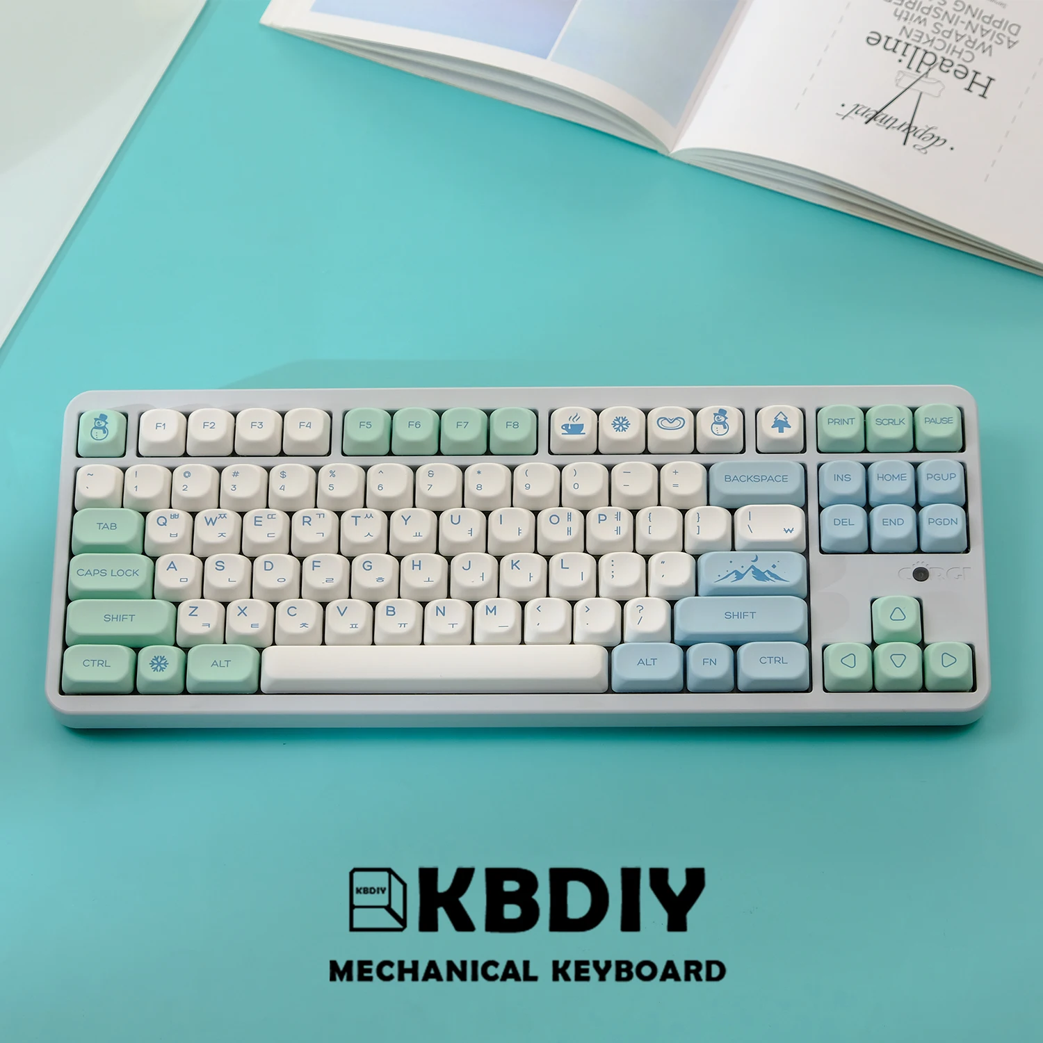 kbdiy keycap coreano para teclado mecanico keycap coreano perfil koa pbt dye sub mx switch custom caps 138 teclas 01