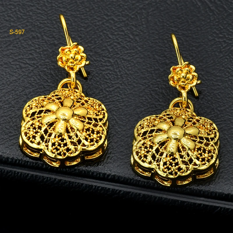 Ethiopian Tassel 24k Gold Plated Jewelry Sets For Women Arabic Wedding Indian Bridal Dubai Necklace And Earring Set Party Gifts - Image 4
