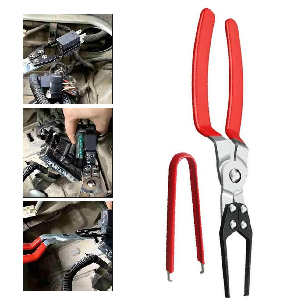 2Pcs Relay Puller Pliers Carbon Steel Automotive Bolted-on Windshield Wiper Arms Relay Fuse Extraction Pliers Removal Tools