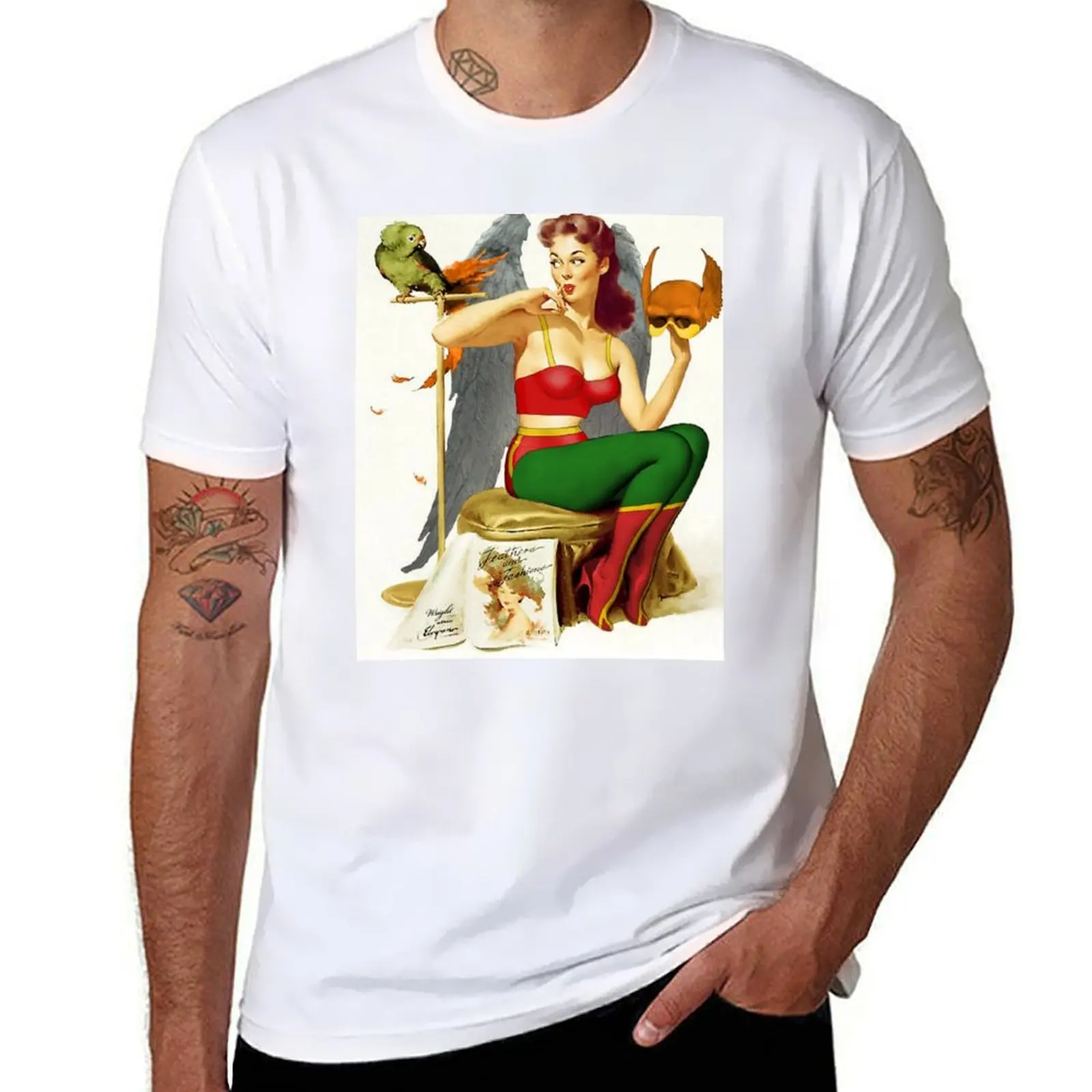 

Hawkgirl Pin-Up 01 T-Shirt t shirts for man cotton soft t shirt for man funny t shirts cotton T-shirt