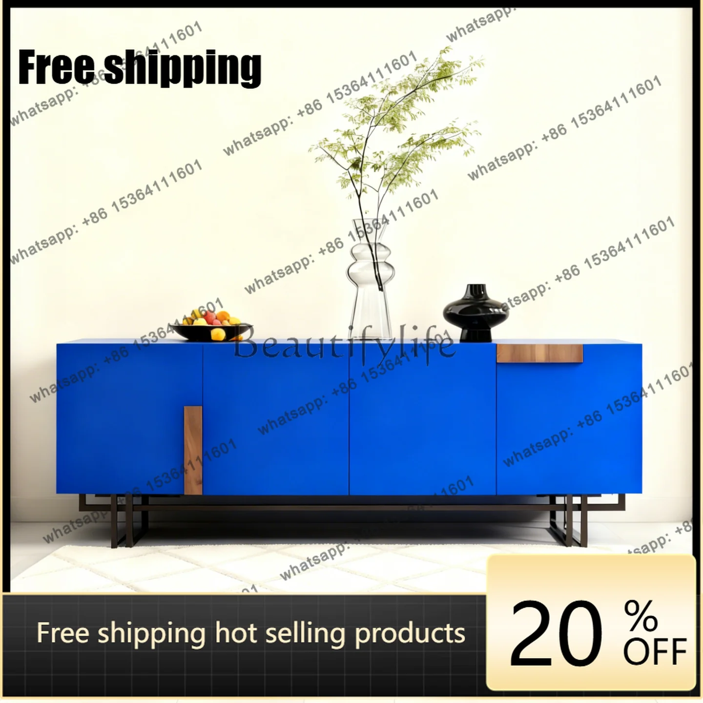 Medieval style paint meal side entrance shoe cabinet living room wall storage decorative cabinetFactory Direct