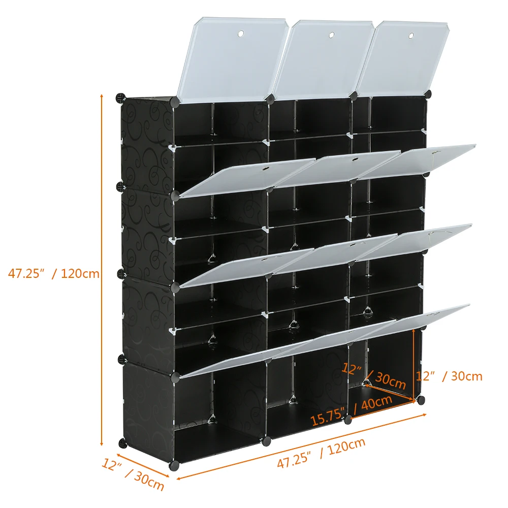 Armoire à Chaussures Pliable avec Couvercle Transparent, Organisateurs de Rangement, Boîte Combinée, Bricolage, Bottes en Plastique, Pantoufles, Chi