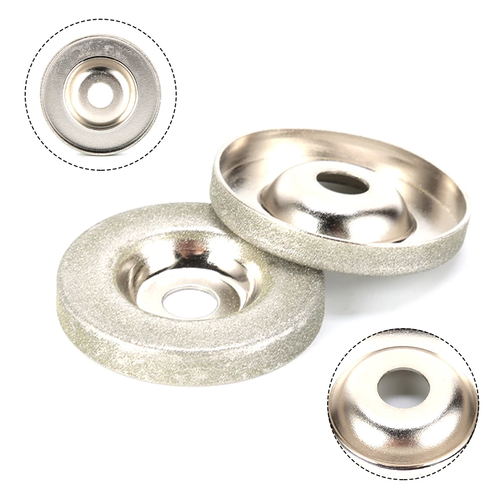 2pcs Diamond Grinding Wheel Abrasive Disc Electric For Tungsten Sharpener Steel Circle Disc Grinder Milling Tool