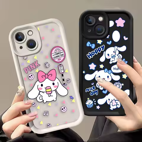 Cafe Cinnamoroll Roll Dog Phone Case For Samsung Galaxy A03 A03S A04 A04E A05 A05S A11 A12 A14 A15 A20 4G F12 M12 M22 Case Cover