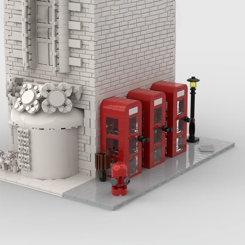 1170ピース MOC 中世の街角バス停 建築シーン 組み立てブロック カスタマイズ DIY 教育組み立て キッズトイ ギフト