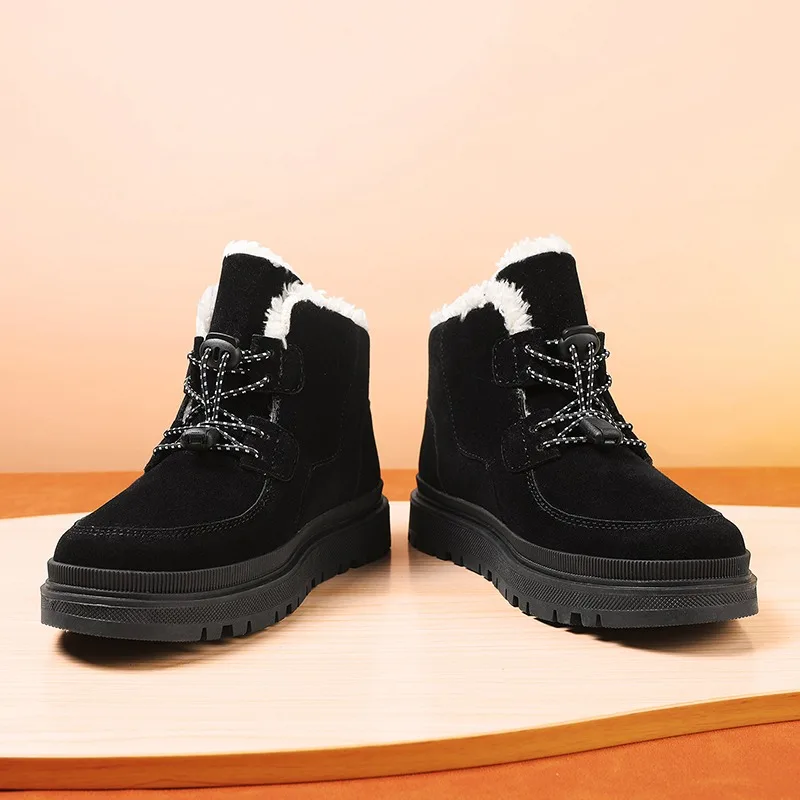 

Children'ssnowbootswithcottonlining,winteroutdoor wear, warm and fleece-lined, easy to put on and take off, 2025 new snow boots.