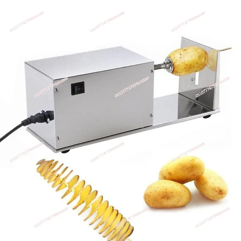 Electric stainless steel potato tower machine Commercial household kitchen Potato tower quick slicer Cyclone potato chip machine