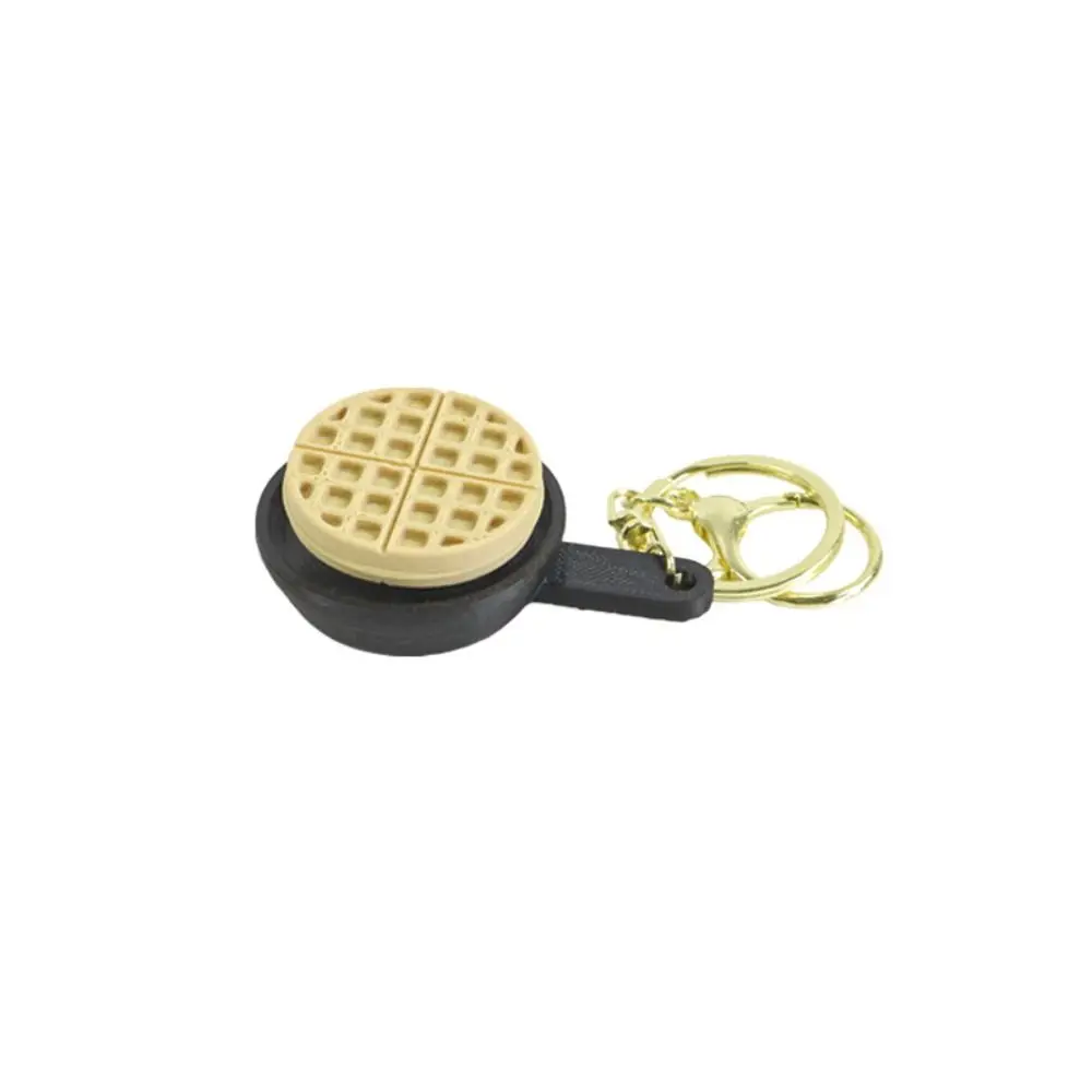 Rabbit cake Waffle Cake Keychain Mini Cartoon PLA Cheesecake Pendant Simulation Foods 3D Printed Keyboard Fidget