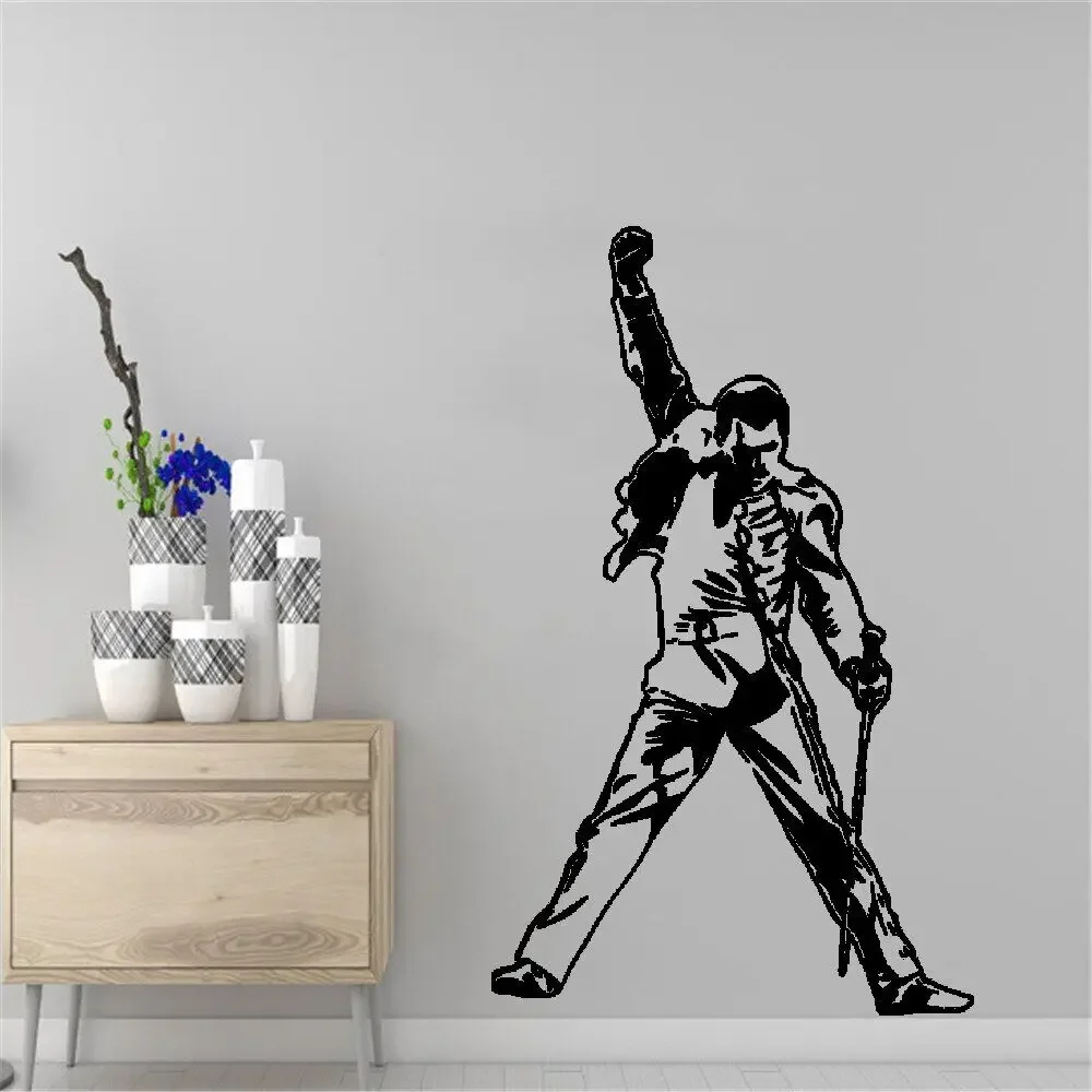 ورق حائط عتيق من الفينيل لتزيين الغرف ، ملصقات فريدي زئبق ، فرقة كوين ، غرفة نوم ، غرفة معيشة ، ديكور حائط #3