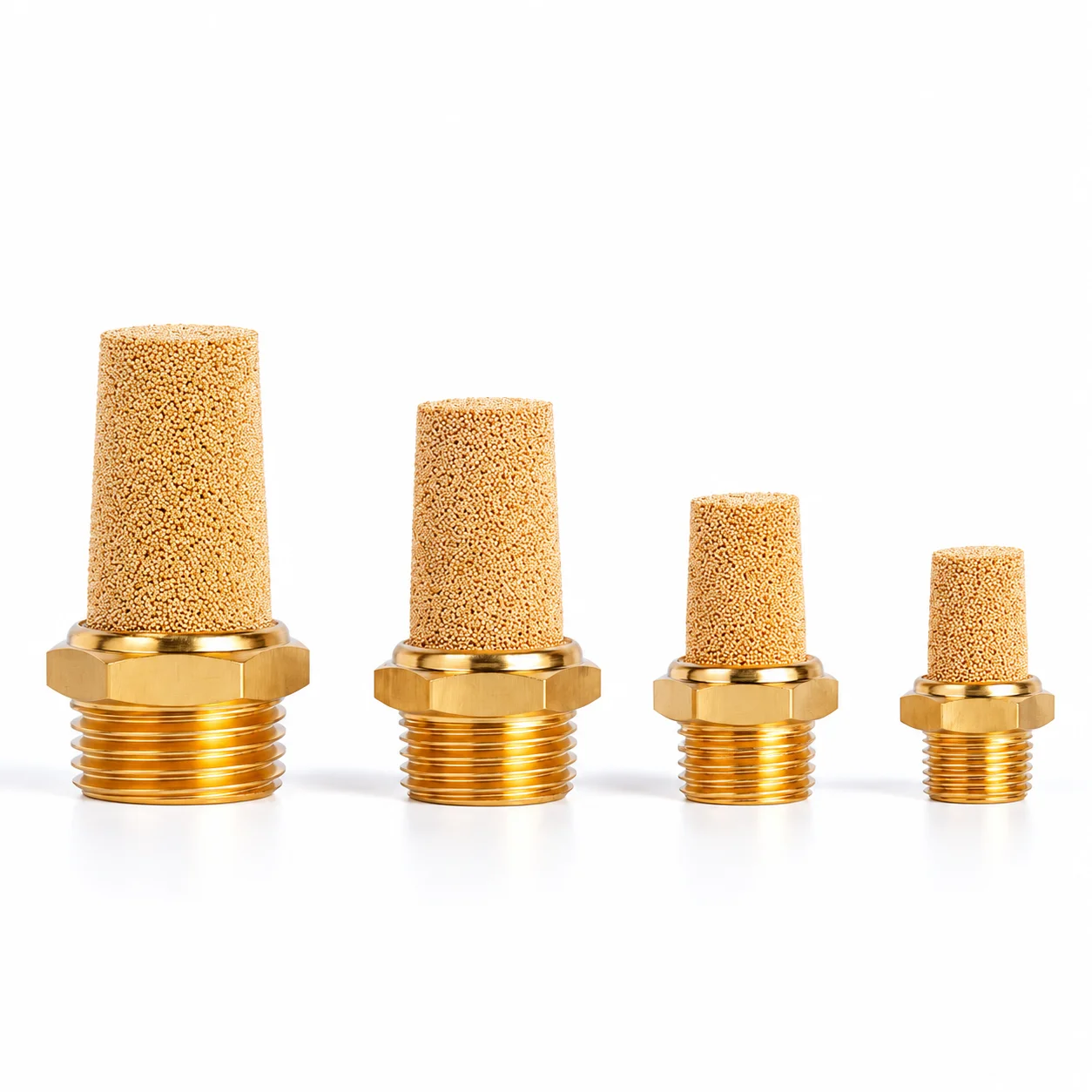 Pneumatic Brass Exhaust Muffler BSL M5 1/8 1/4 3/8 1/2 Male Thread Air Noise Filter Reducer Fitting Connector for Valve
