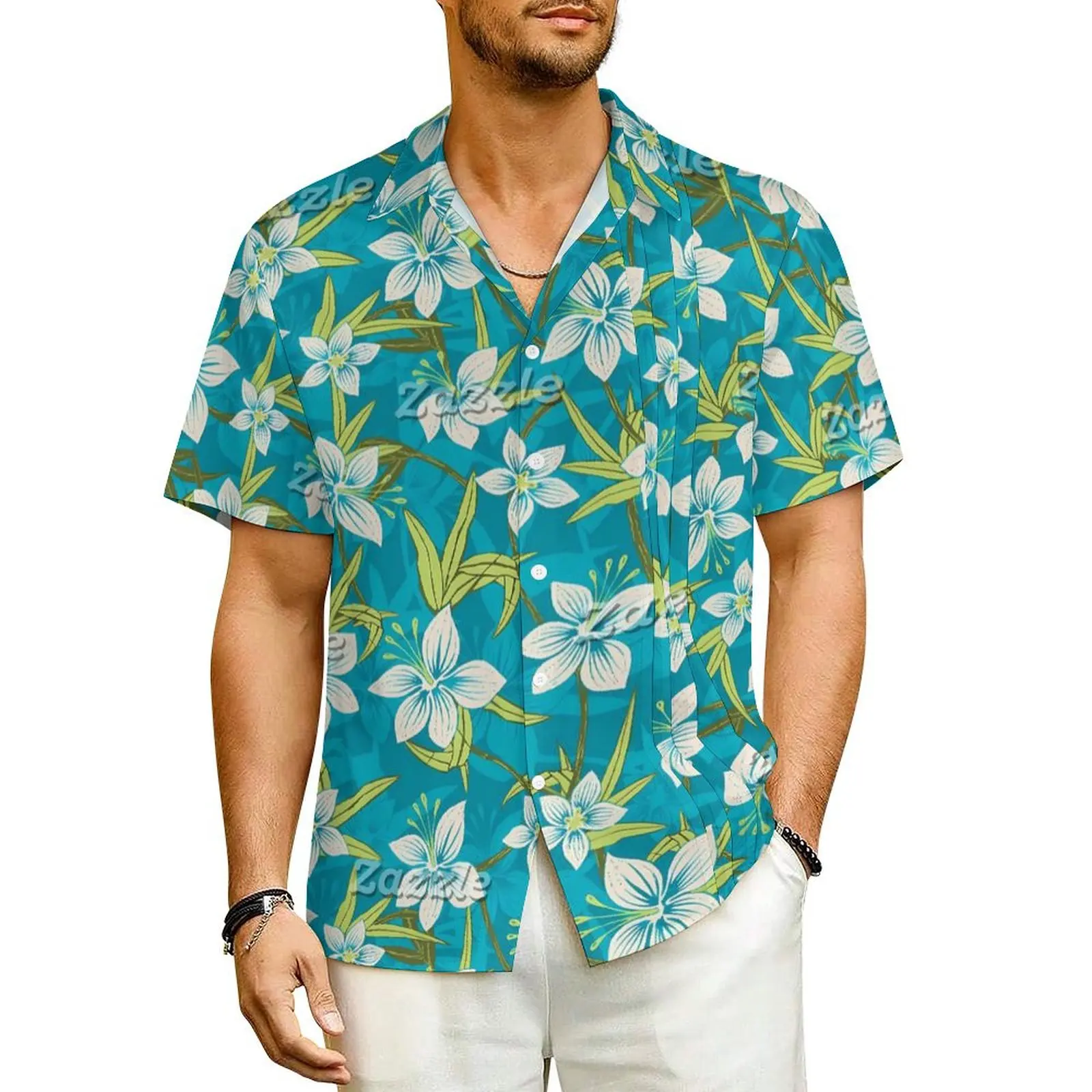 Camisa hawaiana de manga corta para hombre, blusas florales tropicales de vacaciones, ropa de gran tamaño transpirable, Anaina Hou