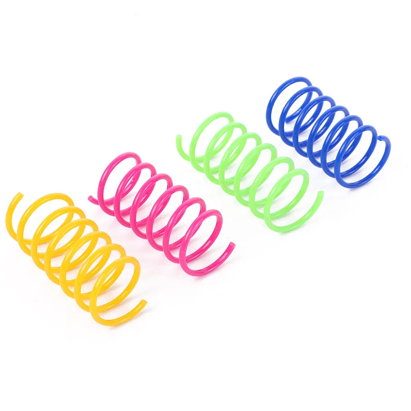 4/8/20/100pcs Kitten Cat Toys durevole Cat Spring Toy molle colorate Cat Pet Toy Coil Spiral Springs Pet Cat giocattoli interattivi