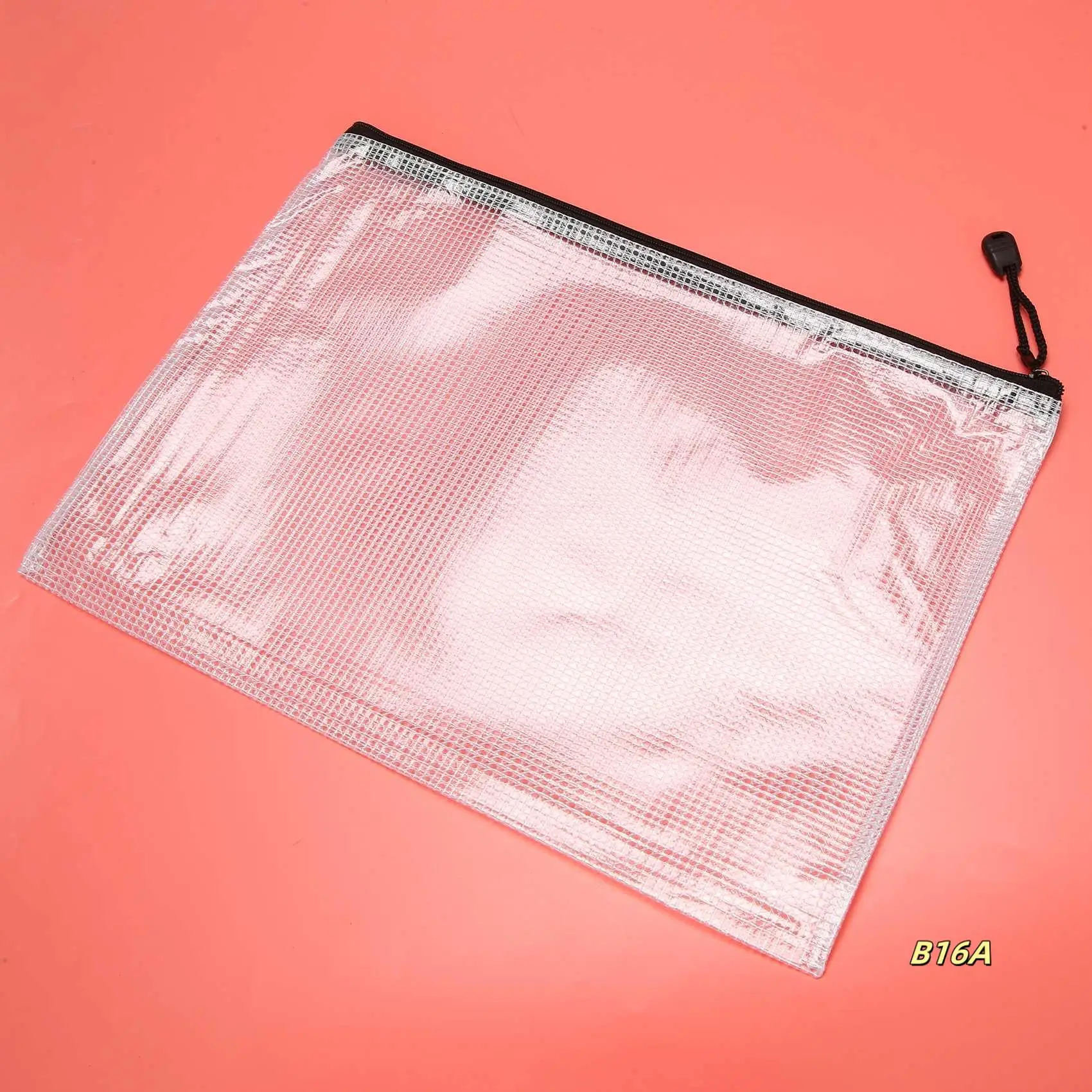 

12 Pcs Zipper File Bag A4 Zipper Mesh Bag Board Game Storage Bag PVC File Bag Office Supplies Storage Bag (34Cmx24cm)