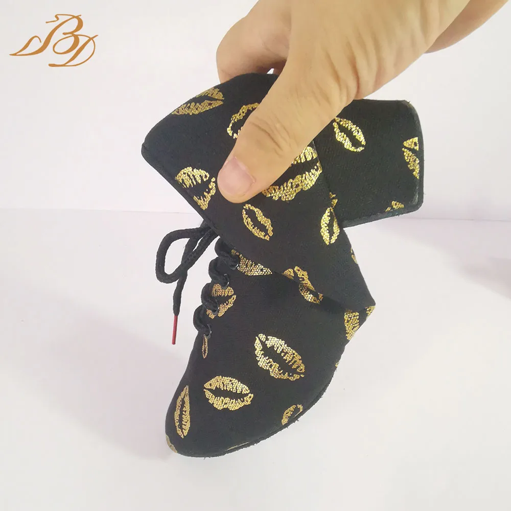 BD Dance Sandali da ballo latino Donna Pratica Scarpe da tango Sneakers Danza per donna Esegui sport Fitness Labbra dorate per adulti T1-B