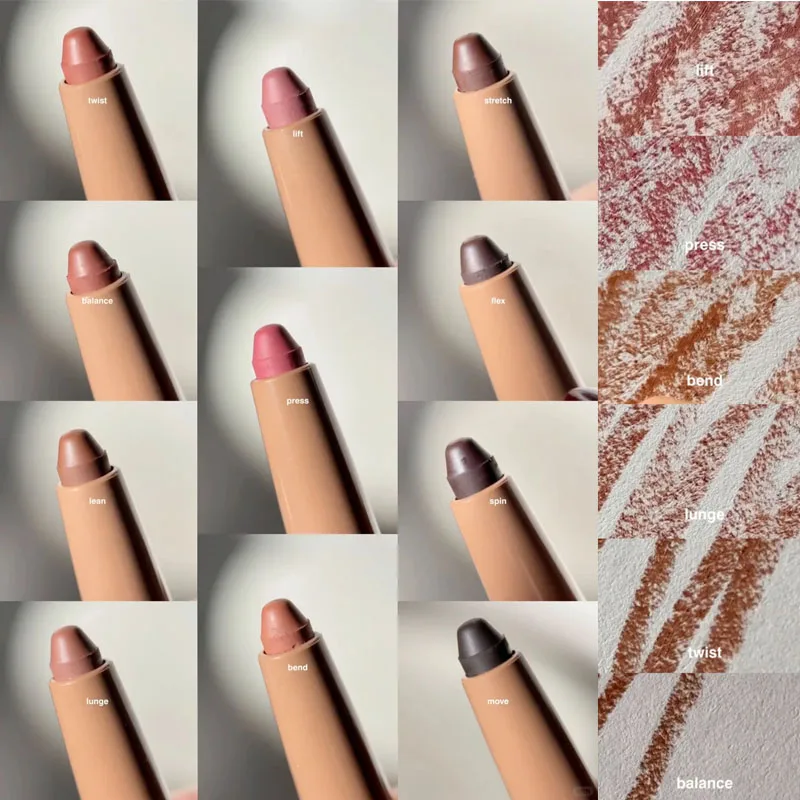 Funda de teléfono para el cuidado de los labios de invierno con diseño de brillo de labios, bolsillo para remojar el sol, colorete, textura sedosa, delineador de labios impermeable para definir la forma de los labios