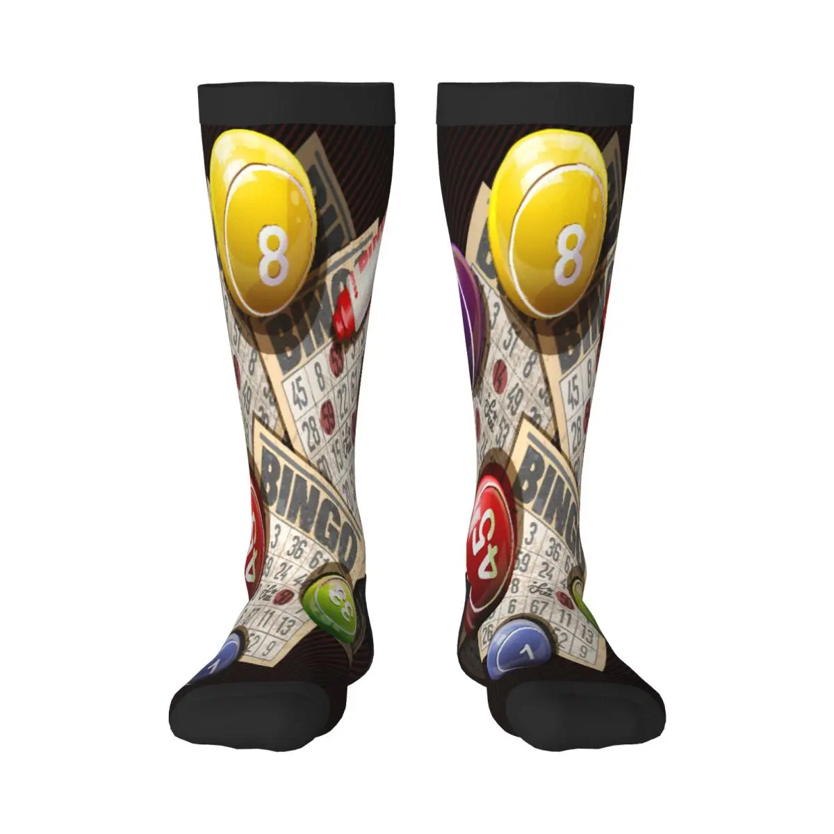 

Retro Bingo Games Unisex High Socks for Men Women Autumn Winter