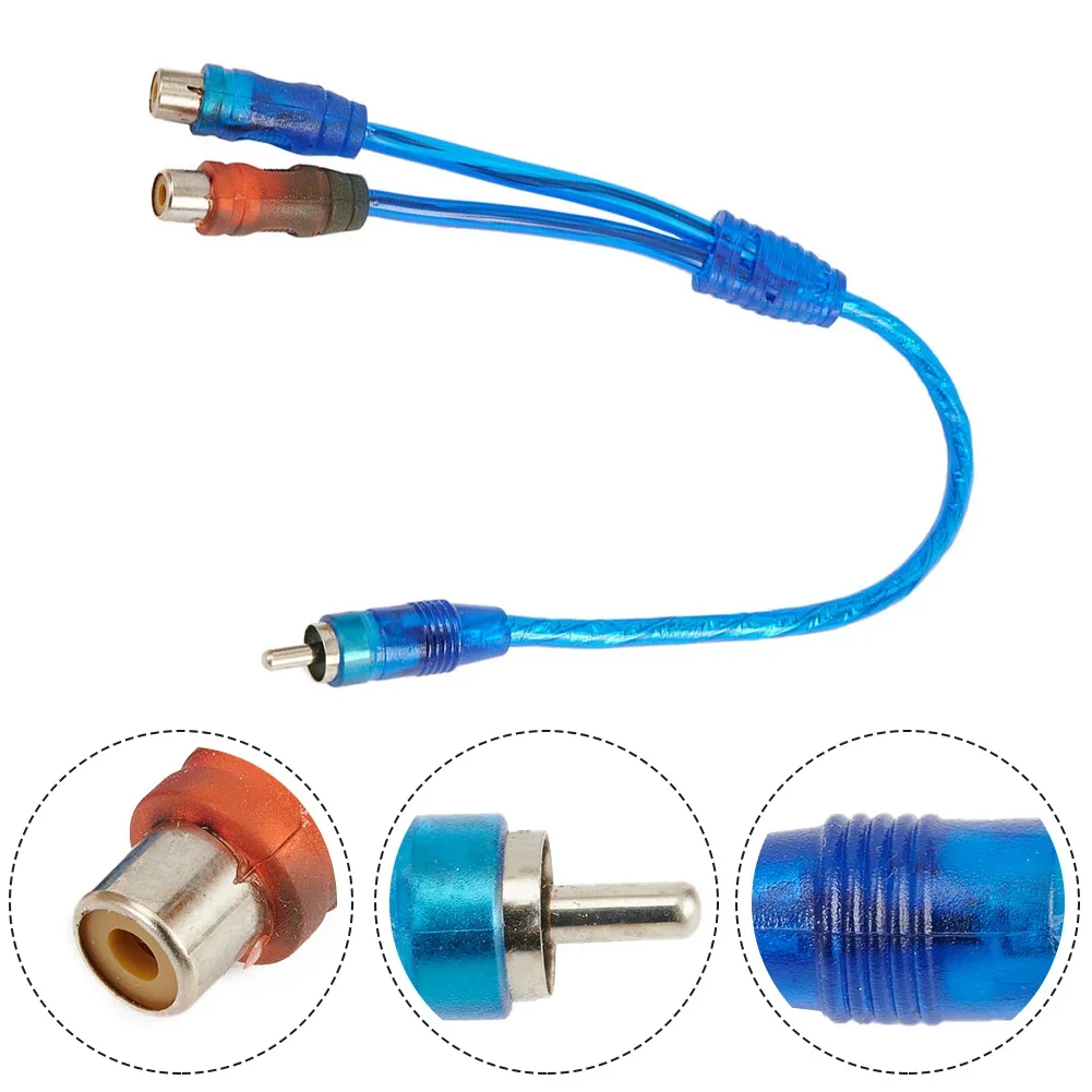 

1pcs 30cm 2 RCA Female To 1 RCA Male Splitter Cable For Car Audio System Subwoofers Portable Speaker DVD Auto Accessories Part