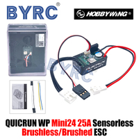 NEW Hobbywing QuicRun WP Mini24 25A Waterproof Brushed/Brushless Mode Switchable ESC for 1/24 1/18 1/16 RC Crawler Car Motor