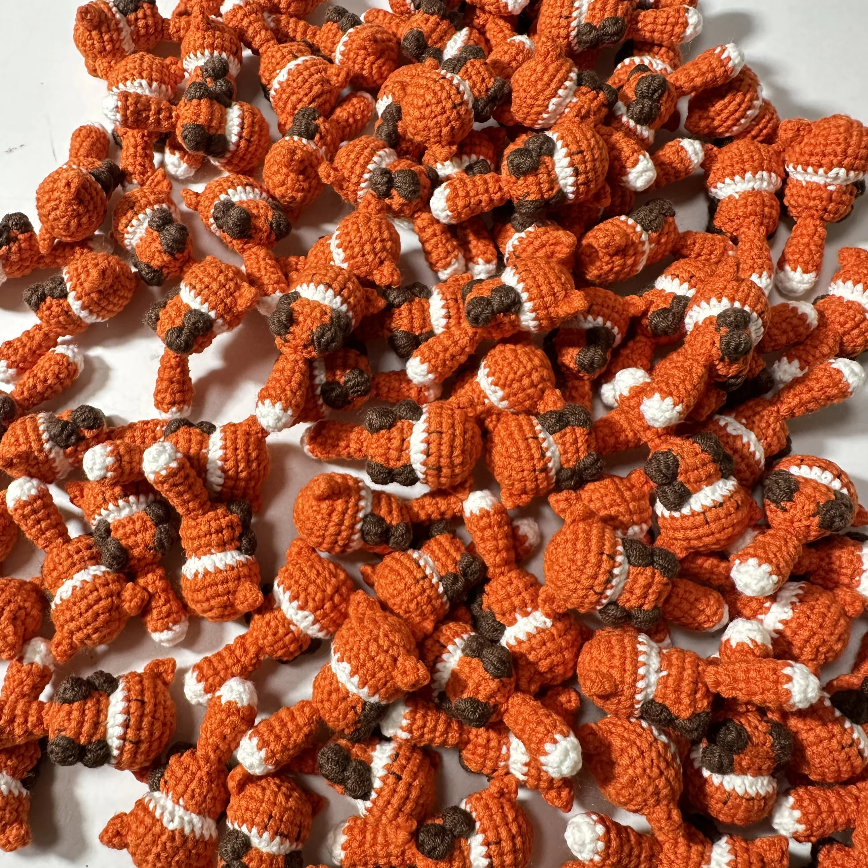 Finished Product 3cm Mini Crocheted Little Fox Hand Woven Pendants