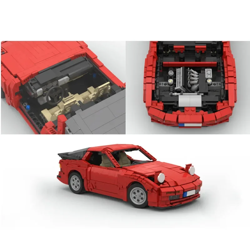 MOC-56475 vermelho novo supercar corrida bloco de construção modelo 1806 peças educacional menino crianças aniversário blocos de construção brinquedo presente