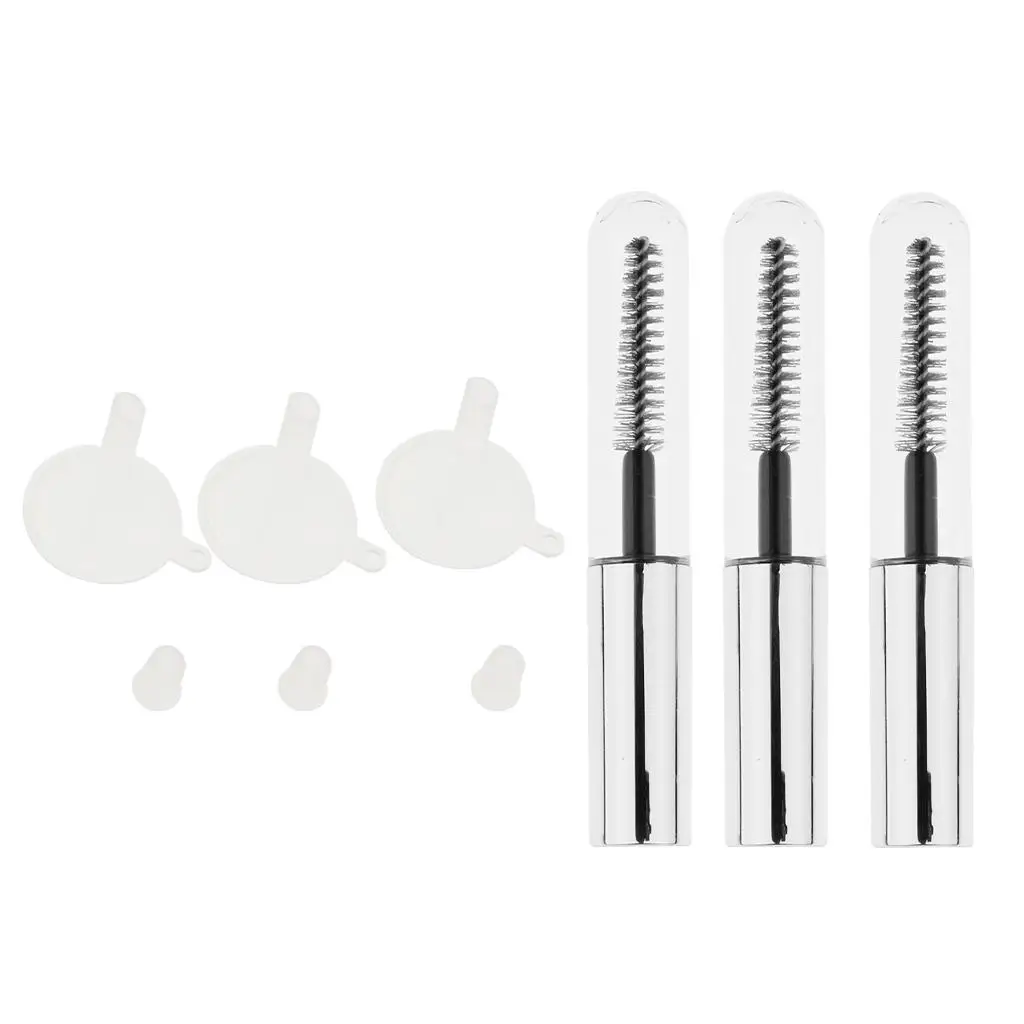 Bottiglia vuota ricaricabile per tubo di crescita delle ciglia per mascara da 3 pezzi da 4 ml