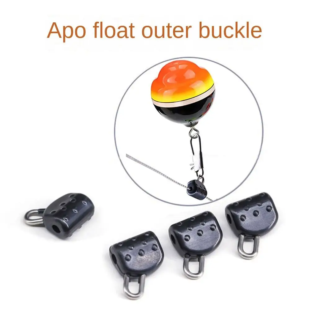 20pcs 2024 Plastic Abo Float Connectors Balance Black/luminous Clear Snap Barb Stable Fishing Sinker Slip Clip Hook Sea Fishing