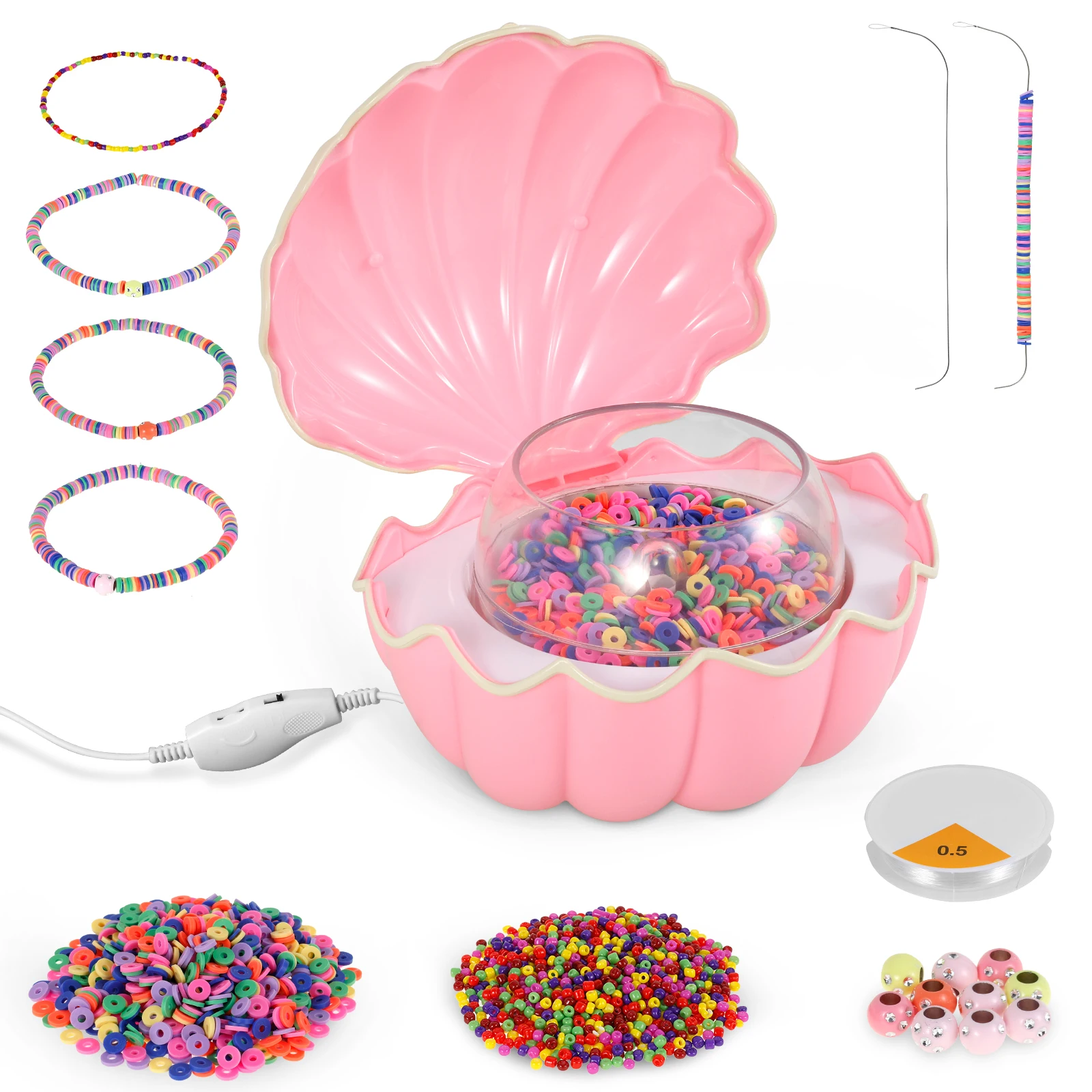 

Пластиковый электрический счетчик для бисера, эффективный браслет с регулируемой скоростью, счетчик для бисера для DIY, браслеты для начинающих, ожерелья, изготовление подарков