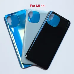 Задняя крышка батарейного отсека для Xiaomi Mi 11 Mi11 Lite 11 T, заднее стекло 3D, задняя крышка корпуса для Xiaomi Mi 11 T Lite, задняя крышка