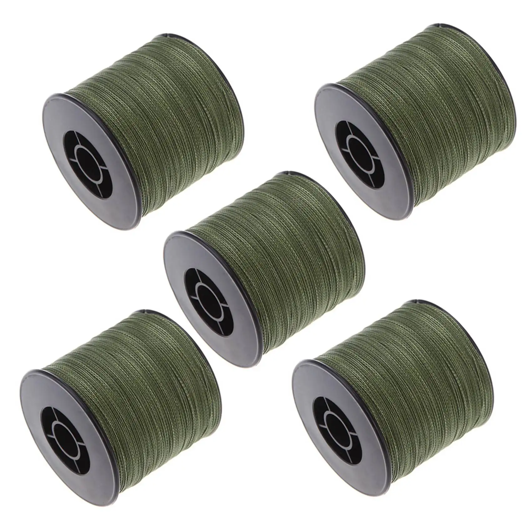 

FSTE-5Pcs 300M Fishing Line 100 LB 0.55Mm Strong PE Braid Green