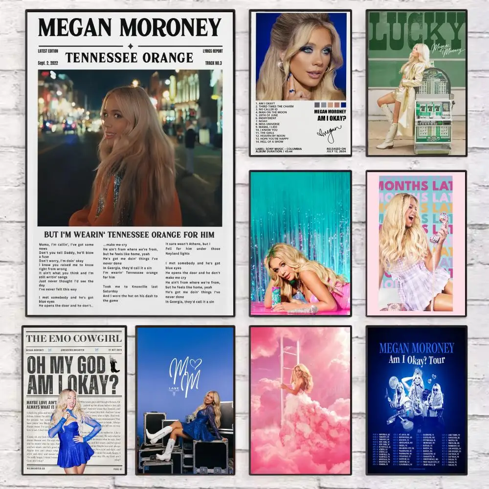 

Singer M-Megan M-Moroney Cloud 9 Poster Wall Art Sticky for Living Room Bedroom Office Hallway Bar Home Decor Gift Idea