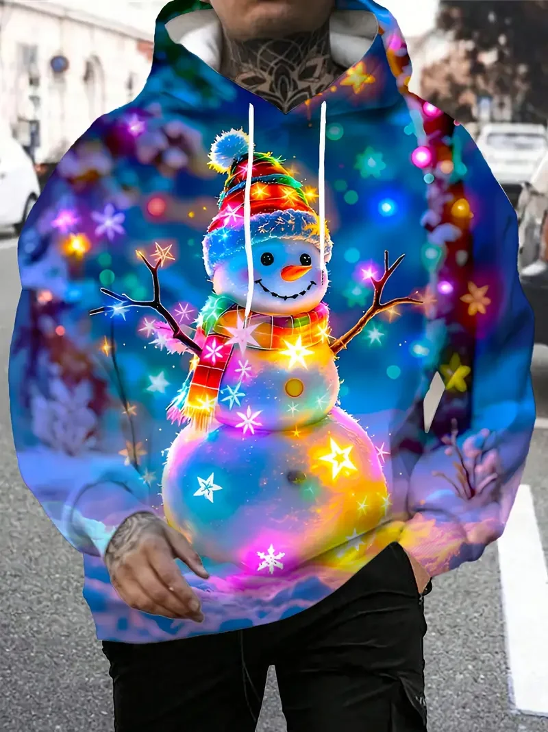 

2026 Merry Christmas 3D Print Men Women Hoodies Christmas Gift Graphic Hooded Sweatshirts Women Santa Claus Pullover Clothing