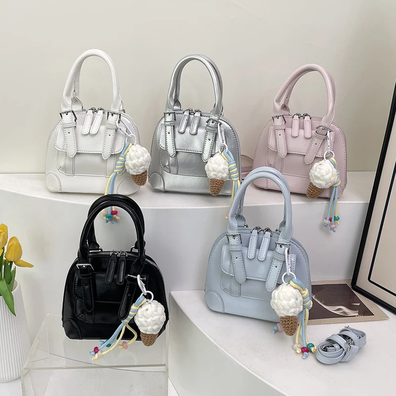 

Дизайнерские роскошные сумки для женщин, сумка-ракушка с короткой ручкой, однотонная сумка через плечо из искусственной кожи, маленькие сумочки, сумка для поездок на работу