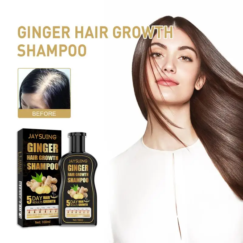 Ginger Regrowth Shampoo Anti Hair Loss Oil Control Dandruff Removal Moisturiz Nourish Scalp Repair Damaged Hair Growth Shampoo