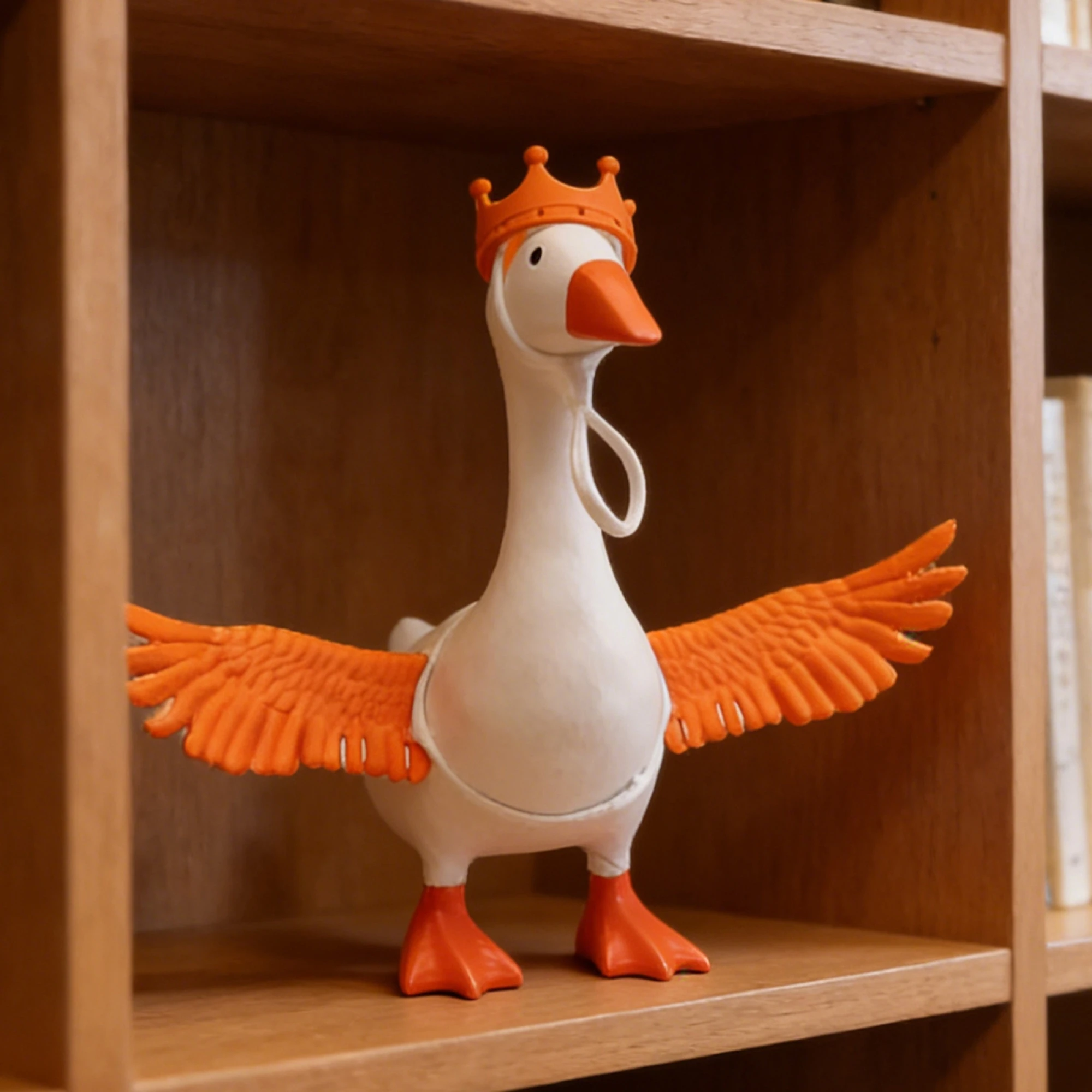Picture 5: 2Pcs Desk Goose Outfit for Goose Statue Independence Day 3D Printed Crown Wing Patriotic Mini Goose Accessories