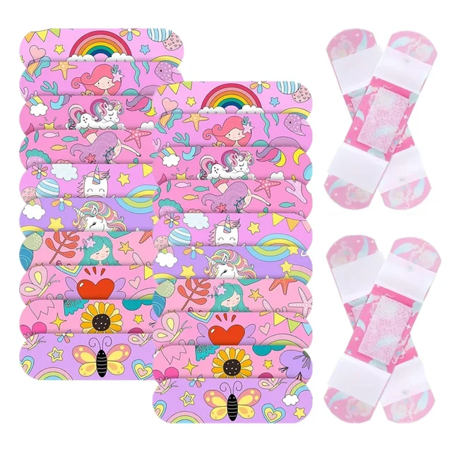 50 sztuk/zestaw Cue Cartoon plaster dla dziewczynek wzór konia przylepny plaster opatrunek na rany paski plastry bandaże samoprzylepne Woundplast