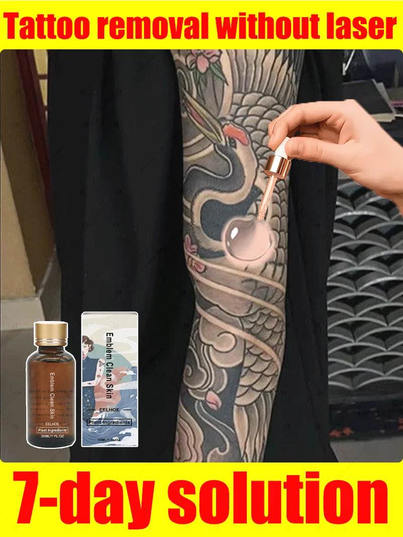 

7 days to fade stubborn tattoos and repair skin without scars